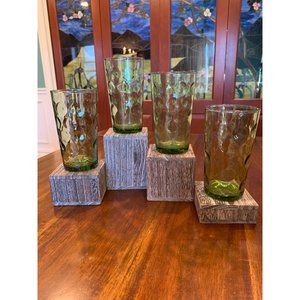 Vintage Hazel Atlas Eldorado Optic Dot Glass Tumblers.